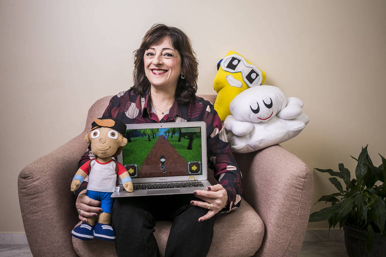 A empresária Katia Esper Izar Verniano, que criou a plataforma digital de suporte escolar Portal Cuca 4.0 