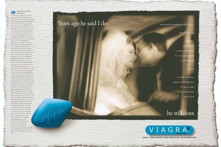 Propaganda do viagra de 2006: ao mirar as mulheres, indústria farmacêutica tentou replicar abordagem usada para disfunção erétil masculina