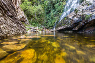 Uma das cachoeiras do Capão Forro em São Roque de Minas/MG