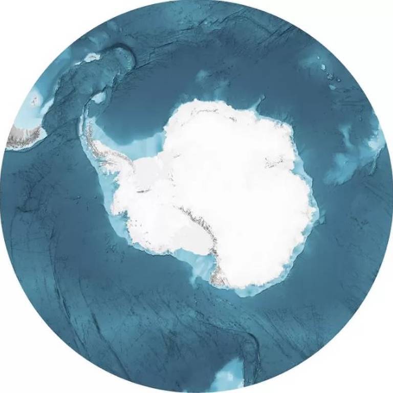 Um novo mapa traça a forma do leito do oceano ao redor da Antártida
