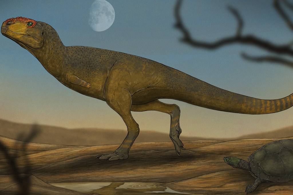 Desenho de Tiranossauro rex jovem pintado e colorido por Usuário