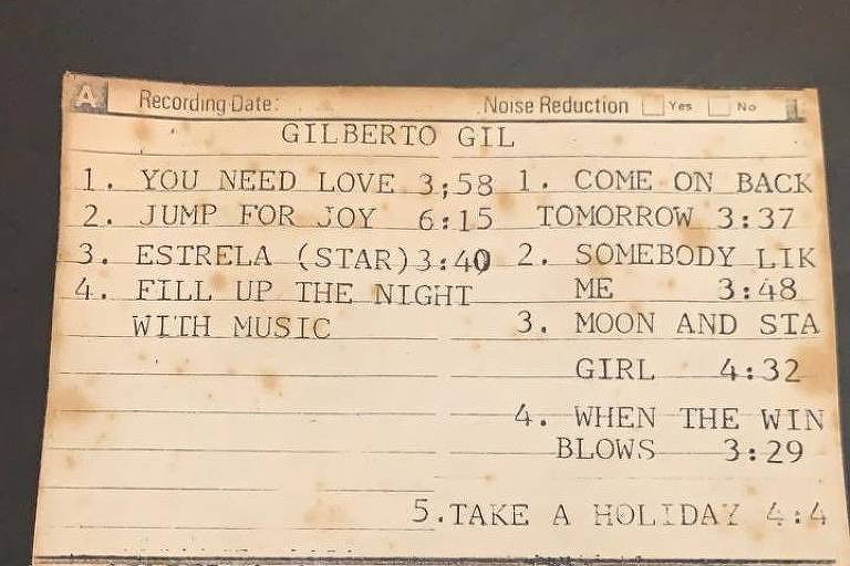 Disco perdido de Gilberto Gil gravado em Nova York em 1982 é resgatado; ouça