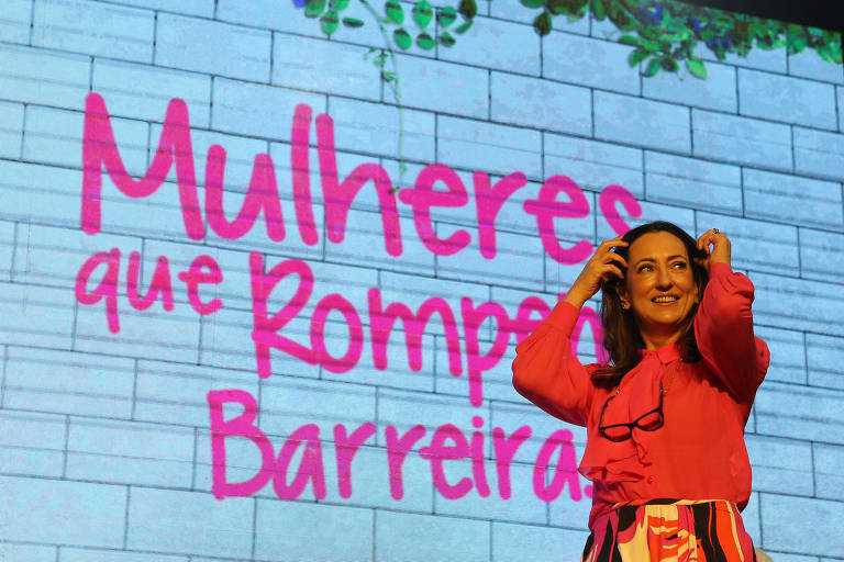 Rosângela Moro (União Brasil), em evento em São Paulo quando ainda era filiada ao Podemos