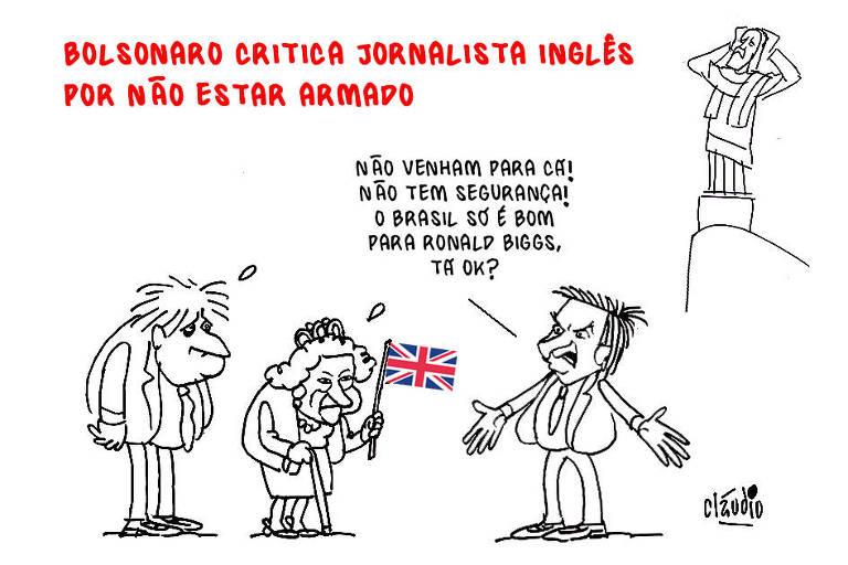 Bolsonaro critica jornalista inglês por não portar arma