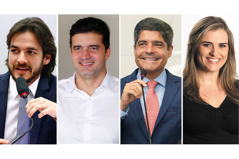 Na montagem, ACM Neto (BA), Pedro Cunha Lima (PB), Rui Palmeira (AL) e Marília Arraes (PE)