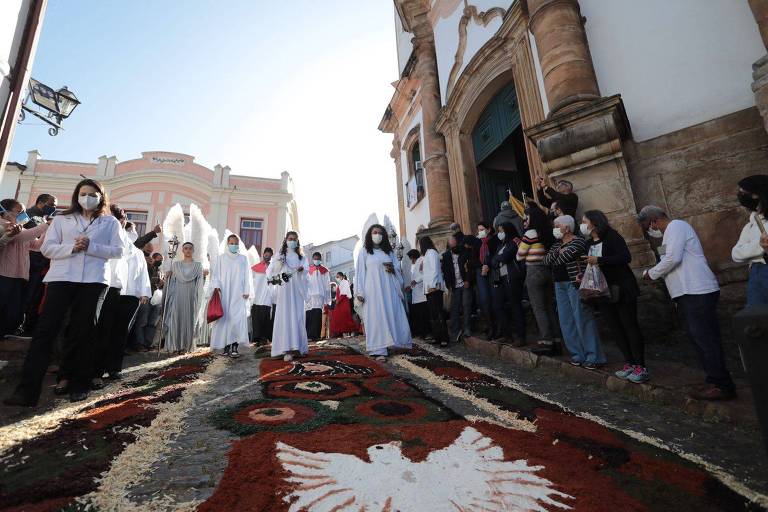 Procissão de Corpus Christi da Basílica de Nossa Senhora do Pilar, em Ouro Preto (MG)