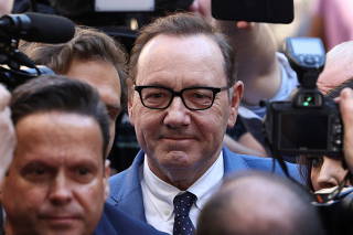 Actor Kevin Spacey arrives at Westminster Magistrates Court in London