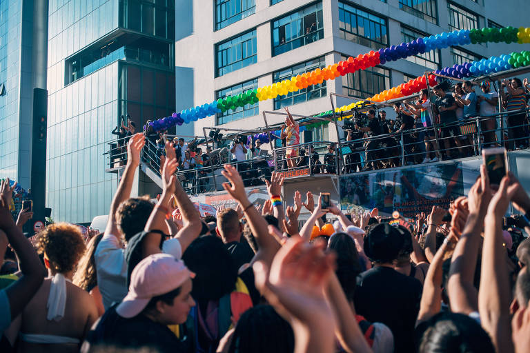 Parada LGBT na avenida Paulista em 2019, a última presencial antes da pandemia