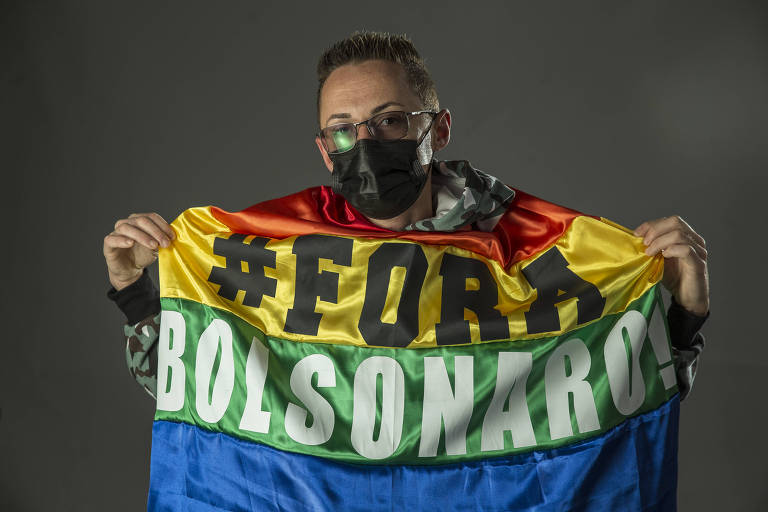 Reginaldo Luques Gomes, 30, que protestou contra o governo Bolsonaro na Parada