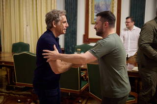 Hollywood actor Stiller meets Ukraine's President Zelenskiy in Kyiv