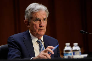Federal Reserve Chair Jerome Powell testifies before a Senate Banking, Housing, and Urban Affairs Committee hearing on the 