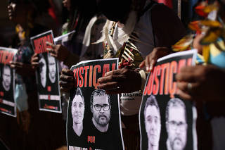 Ato por justiça para Bruno Pereira e do jornalista Dom Phillips