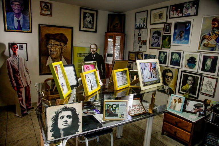 Sala do Museu Chico Xavier, em Uberaba