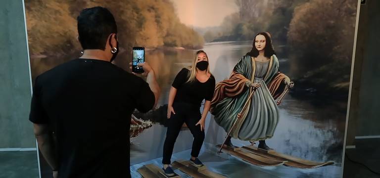 A exposição "Mona Lisa Illusion" ficará de 29 de junho a 26 de agosto na subprefeitura de Itaquera