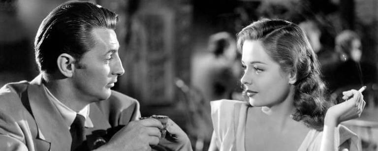 Robert Mitchum e Jane Greer em 'Fuga do Passado' (1947)