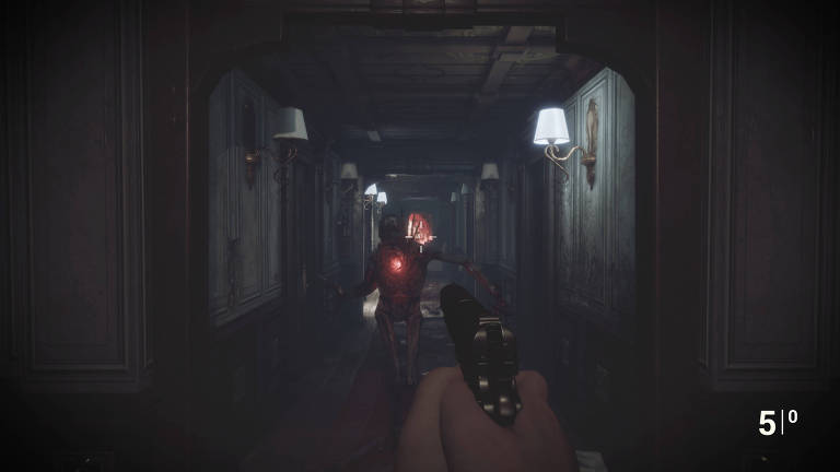 Imagem do jogo "Fobia - St. Dinfna Hotel", do estúdio brasileiro Pulsatrix Studios