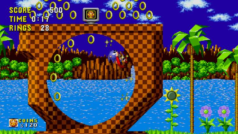 Cena do game clássico 'Sonic the Hedgehog', relançado na coletânea 'Sonic Origins'