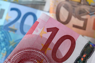 FILE PHOTO: A picture illustration of euro banknotes