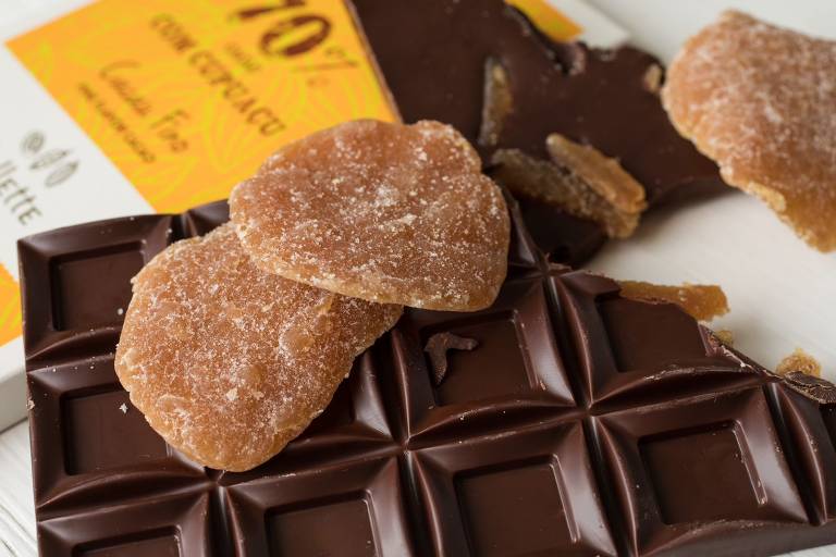 Barra de chocolate cacau 70% da Gallette Chocolates