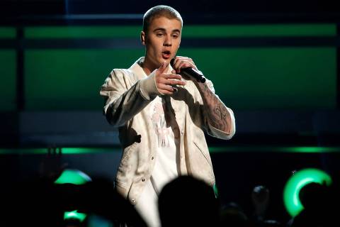 Justin Bieber performs a medley of songs at the 2016 Billboard Awards in Las Vegas, Nevada, U.S., May 22, 2016.  REUTERS/Mario Anzuoni/File Photo ORG XMIT: TOR601