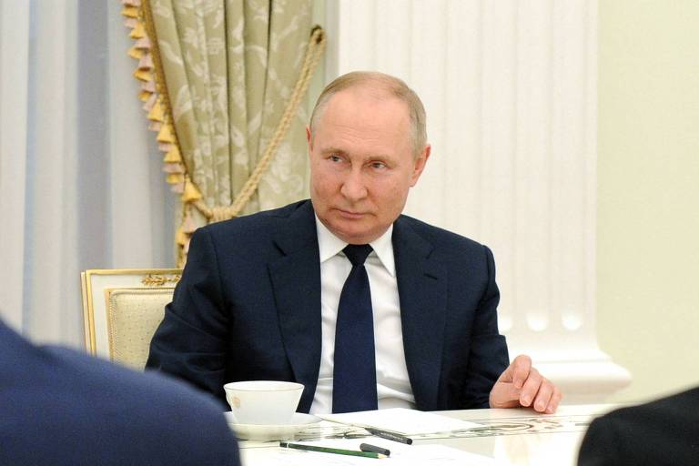 O presidente da Rússia, Vladimir Putin, durante reunião no Kremlin