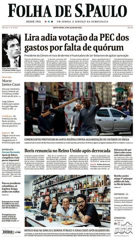 Capa da Edição Nacional da Folha