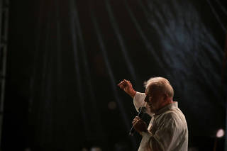 Brazil's former President Luiz Inacio Lula da Silva attends a pre-campaign event in Rio de Janeiro