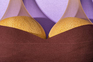 Perhaps bras are the way of the past. The latest frontier in breast containment technology is something far more versatile: tape. (Photo Illustration by Kelsey McClellan/The New York Times)