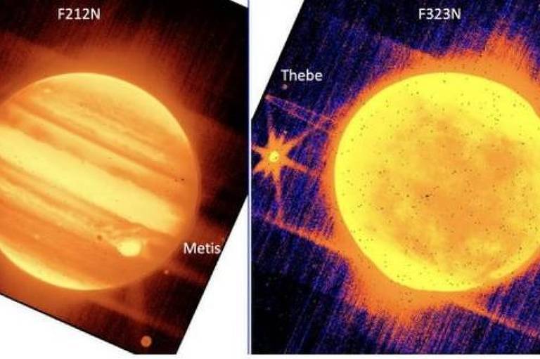 Fotos de Júpiter tiradas pelo telescópio James Webb