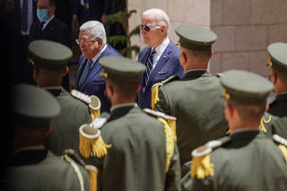 U.S. President Biden meets Palestinian President Abbas in the West Bank