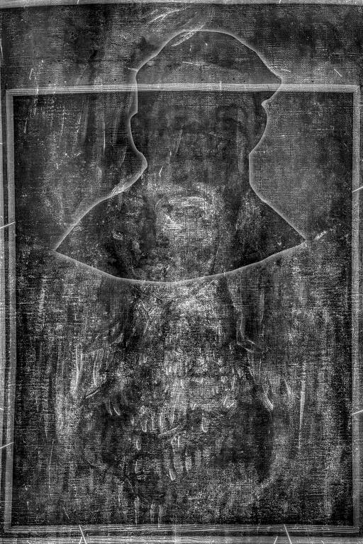 Desenho encontrado em raio-x do quadro 'Nu com chapéu', de 1908, pintado por Amedeo Modigliani