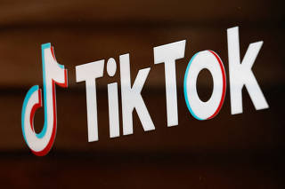 FILE PHOTO: TikTok's logo at the company's U.S. head office in Culver City, California