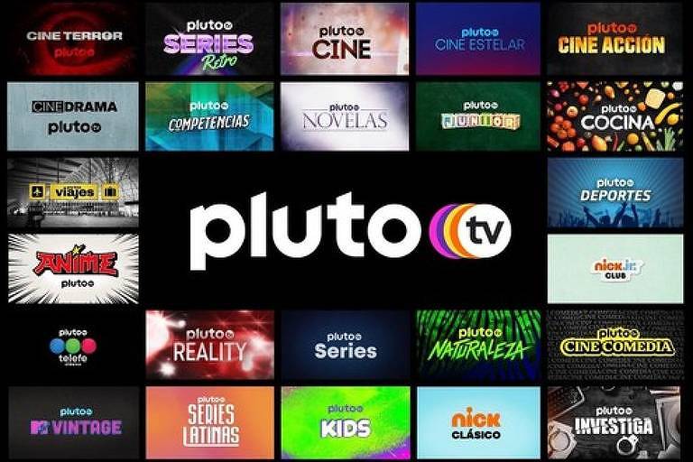 Novos canais na Pluto TV