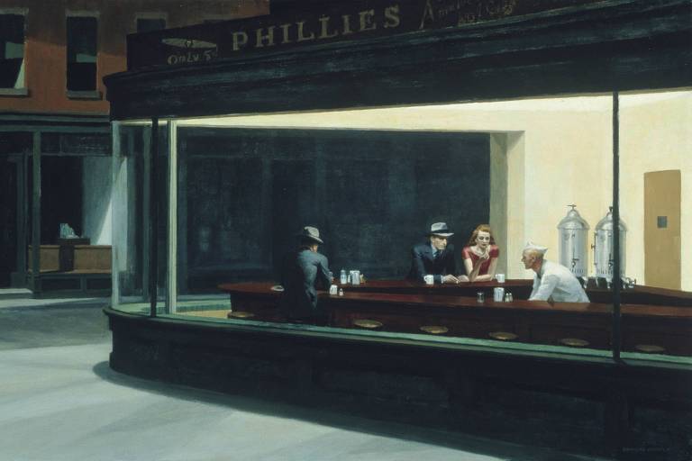 No aniversário de Edward Hopper, um brinde dentro de seu 'Nighthawks'