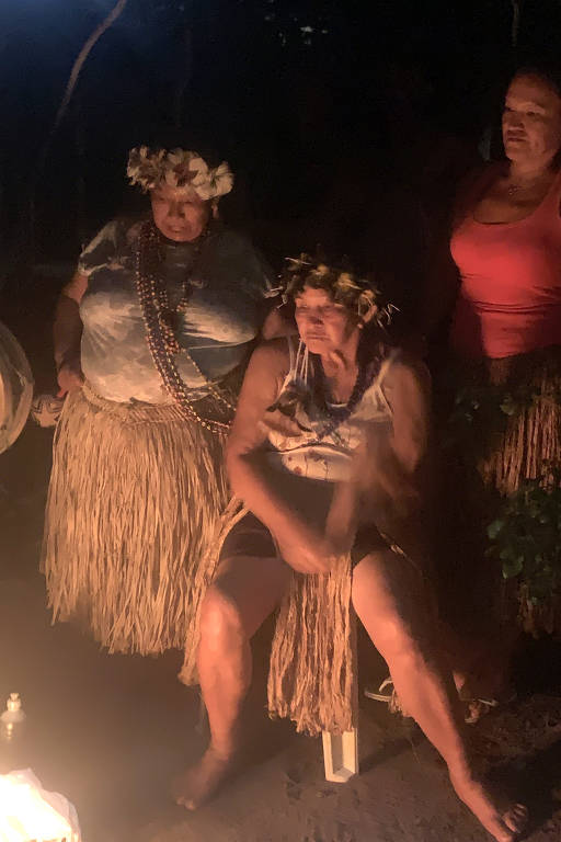 Ritual da Lua Cheia na Terra Indígena Potiguara, em Baía da Traição, na Paraíba
