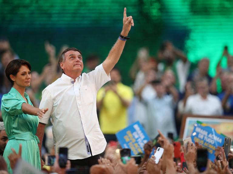 Bolsonaro durante convenção do PL, no Rio de Janeiro