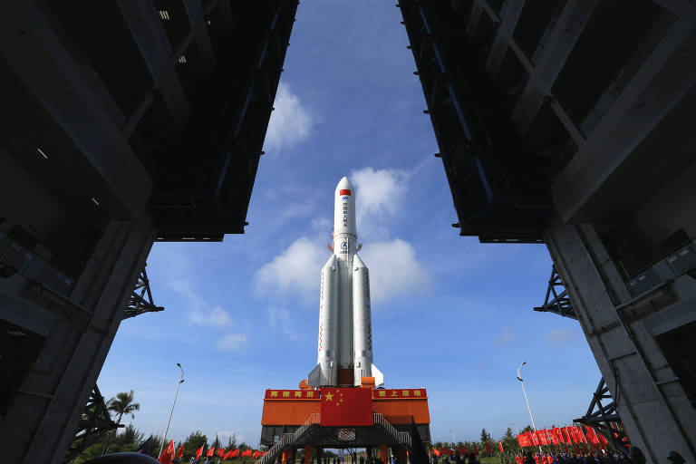 China lança o segundo módulo de sua estação espacial; veja fotos
