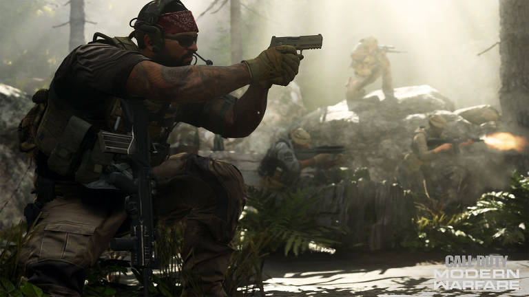 Imagem de jogo da série "Call of Duty", da Activision, comprada pela Microsoft