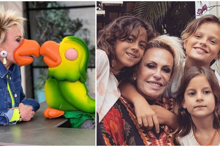 Ana Maria Braga comemora Dia dos Avós com netos e Louro Mané