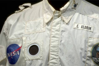 Buzz Aldrin's flown inflight coverall jacket, worn by him on his mission to the Moon and back during Apollo 11, sold for $2,772,500 at Sotheby's