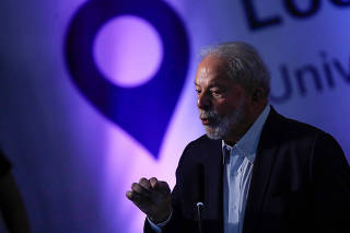 Brazil's former President Luiz Inacio Lula da Silva attends an annual meeting of the Brazilian scientific community at the university of Brasilia
