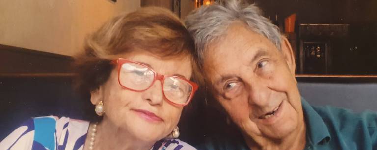Liliane Porto Gaspar Moreira (1936-2022) e o marido, Luís, com quem foi casada por 64 anos