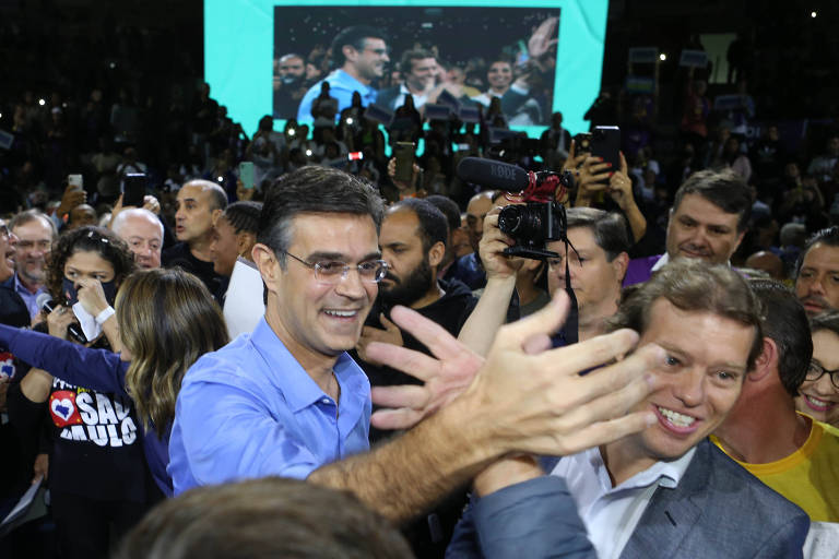 Rodrigo Garcia durante convenção que oficializou seu nome como candidato a governador de SP