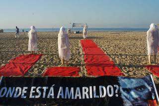 Protesto ONG Rio de Paz contra desaparecimentos no estado do Rio de Janeiro