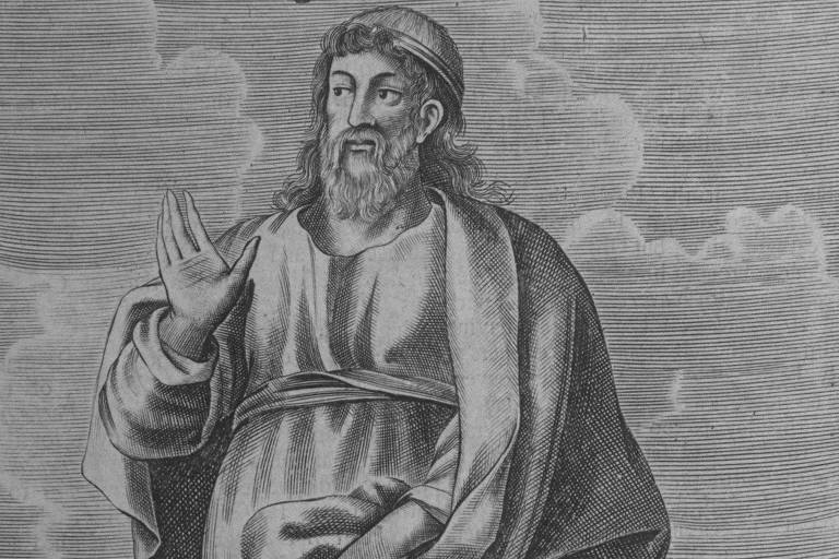Retrato de Platão, filósofo e matemático que viveu entre 420 e 347 a.C., em Atenas, na Grécia