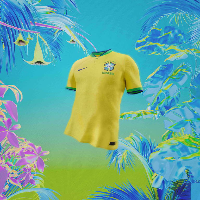 Brasil oficializa novas camisas para a Copa do Mundo e confirma uniforme 2  com animal print de onça; veja como ficaram - ESPN