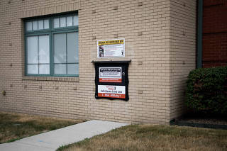 A drop-off box for parents to surrender their newborns at a fire station in Carmel, Ind., July 7, 2022. (Kaiti Sullivan/The New York Times)