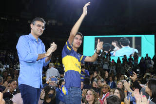 Rodrigo Garcia (PSDB) e Tomás Covas em convenção do partido