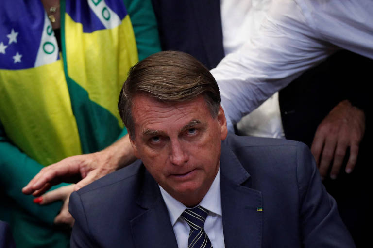 Foto mostra o presidente Jair Bolsonaro.