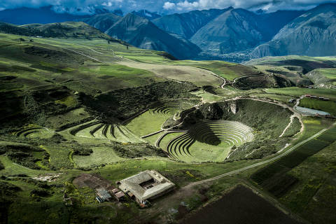 Visão aérea do restaurante Mil, no Peru